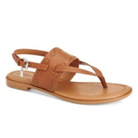 Coach | Stacey Brown Slingback Thong Sandals 7 - Picture 1 of 6